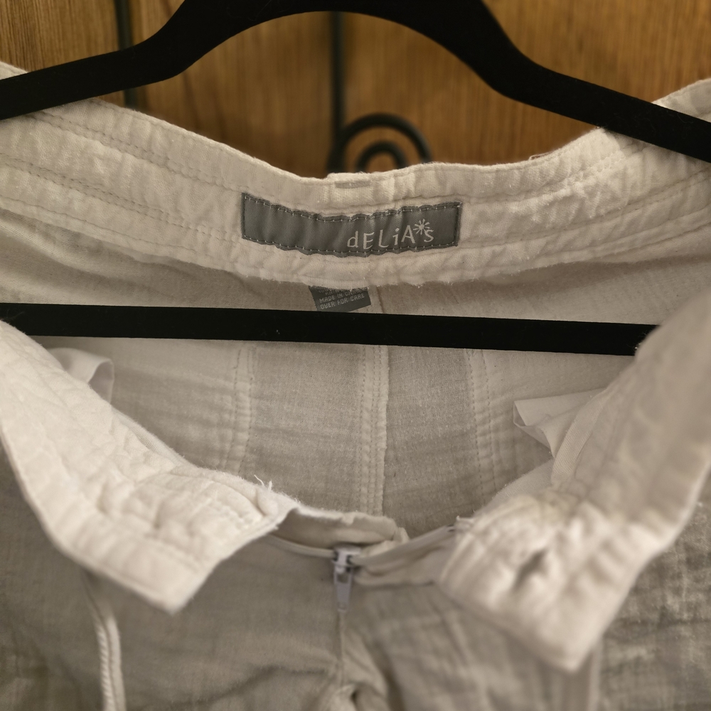 Delia's White Drawstring Crop Lounge Pants - Picture 5 of 6